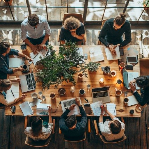 A group working together around a table
